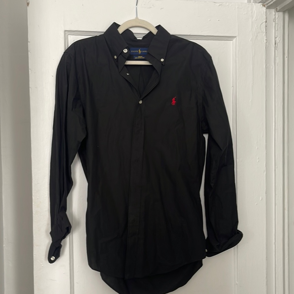 Polo black button down